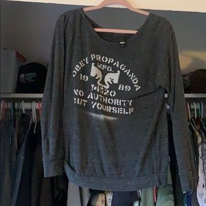 Obey scoop neck sweater
